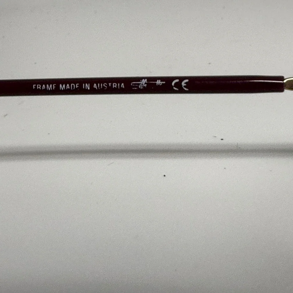 Silhouette M 1838 Vintage Oval Eyeglass Frames Burgundy Gold Austria 54-12-135